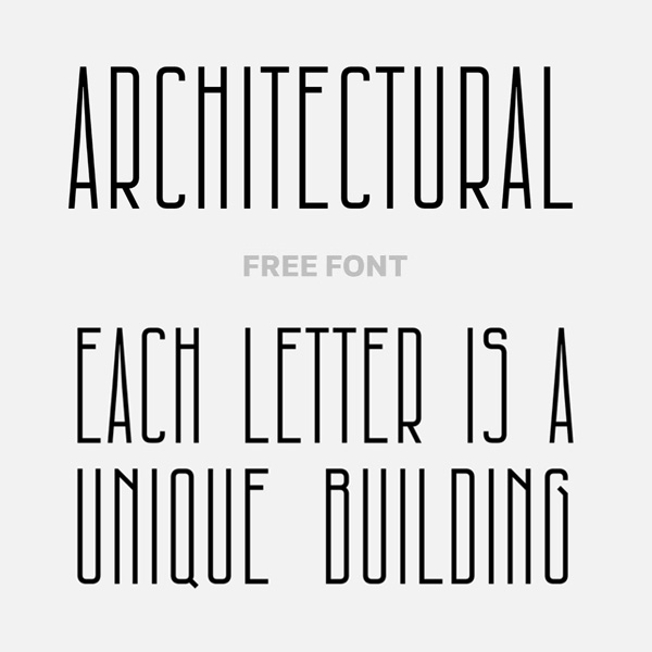 Architectural Condensed Free Font Architectural Condensed Free Font