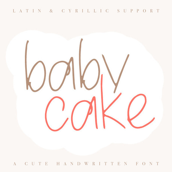 Baby Cake Handwritten Free Font Baby Cake Handwritten Free Font