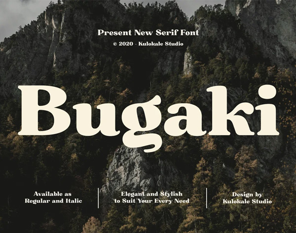Bugaki Serif Free Font Bugaki Serif Free Font