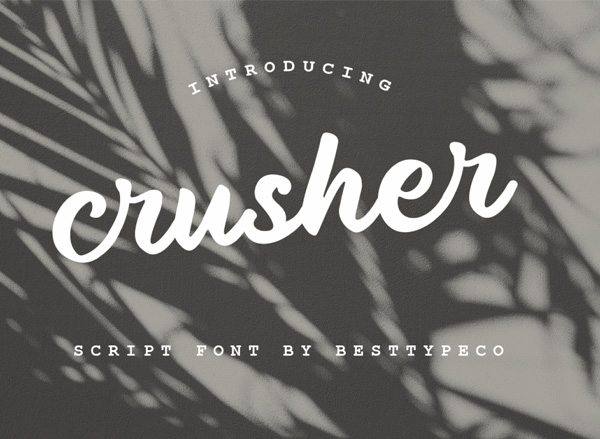 Crusher Script Free Font Crusher Script Free Font
