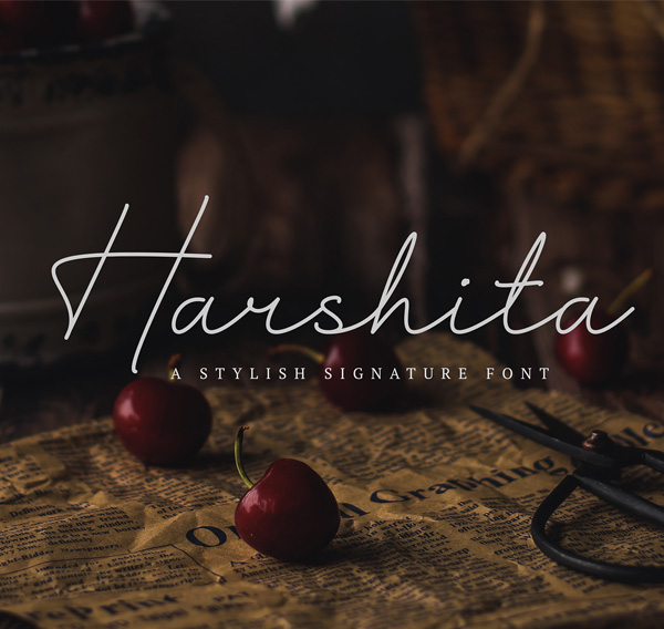 Harshita Signature Free Font Harshita Signature Free Font
