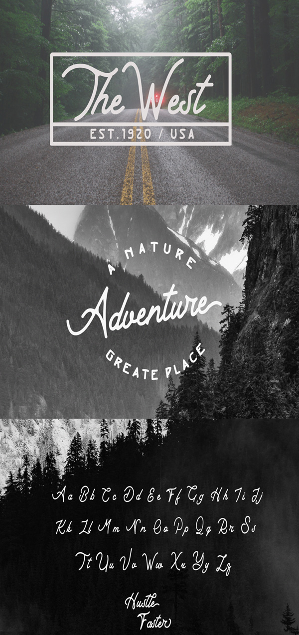 Hustle Faster Monoline Script Free Font Hustle Faster Monoline Script Free Font