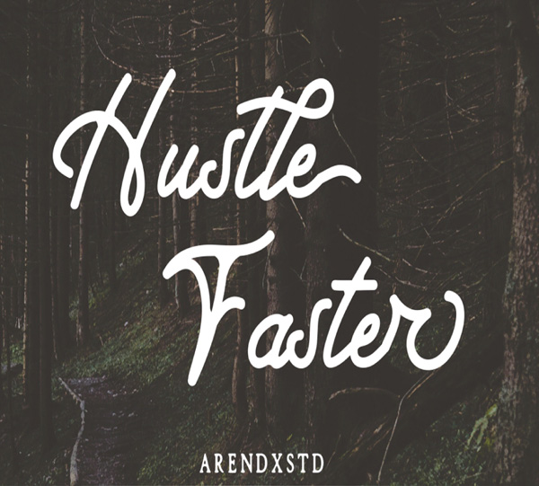 Hustle Faster Monoline Script Free Font Hustle Faster Monoline Script Free Font
