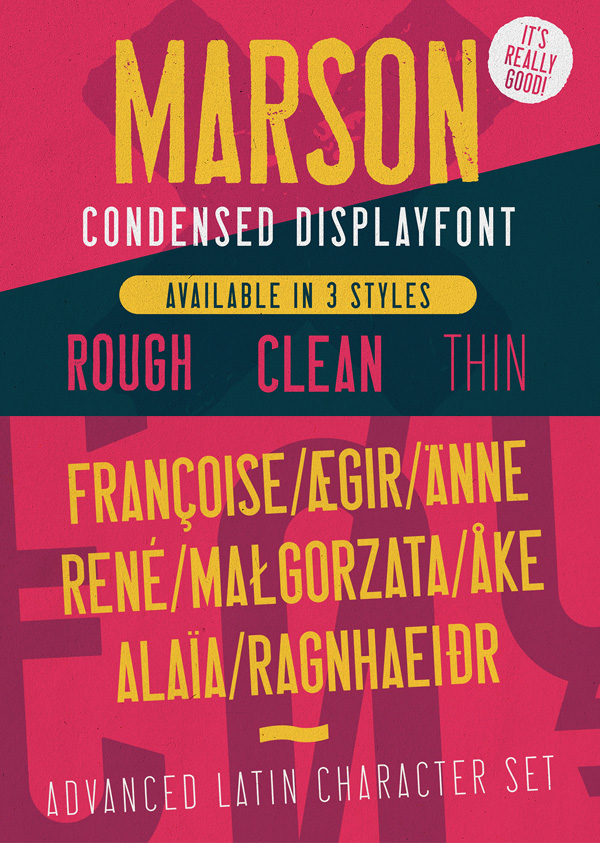 Marson Condensed Free Font Marson Condensed Free Font