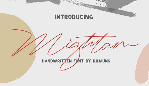 Mightam Signature Free Font Mightam Signature Free Font